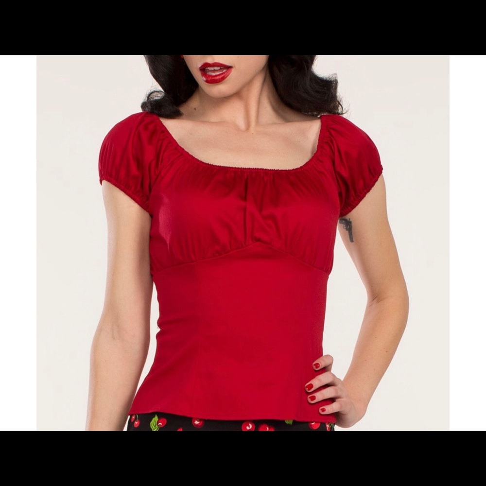 Pinupgirl Clothing Peasant Top
